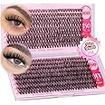 Lash Clusters Wispy 480pcs Eyelash Clusters 30D 40D Curl Cluster Eyelash Extensions 9-16mm Individual Lashes Natural False Eyelashes Cluster Lashes Extension DIY at Home
