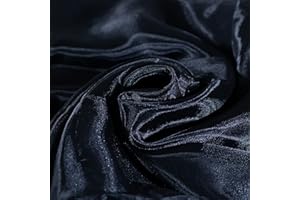 Fynite Sheer Organza Fabric | 1 Yard Long | 44" Wide | Bridal Solid Sheer Organza Bolt for Wedding Dress Fashion Craft Decorations Silky Shiny Sheer Organza - Black
