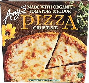 Amy's Frozen Cheese Pizza, Made with Organic Tomatoes and Flour, Hand Stretched Crust, Full Size,13 Ounce (Pack of 1)