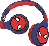 LEXIBOOK Spiderman 2-in-1 Bluetooth Headphones Kids 85dB Foldable HPBT010SP