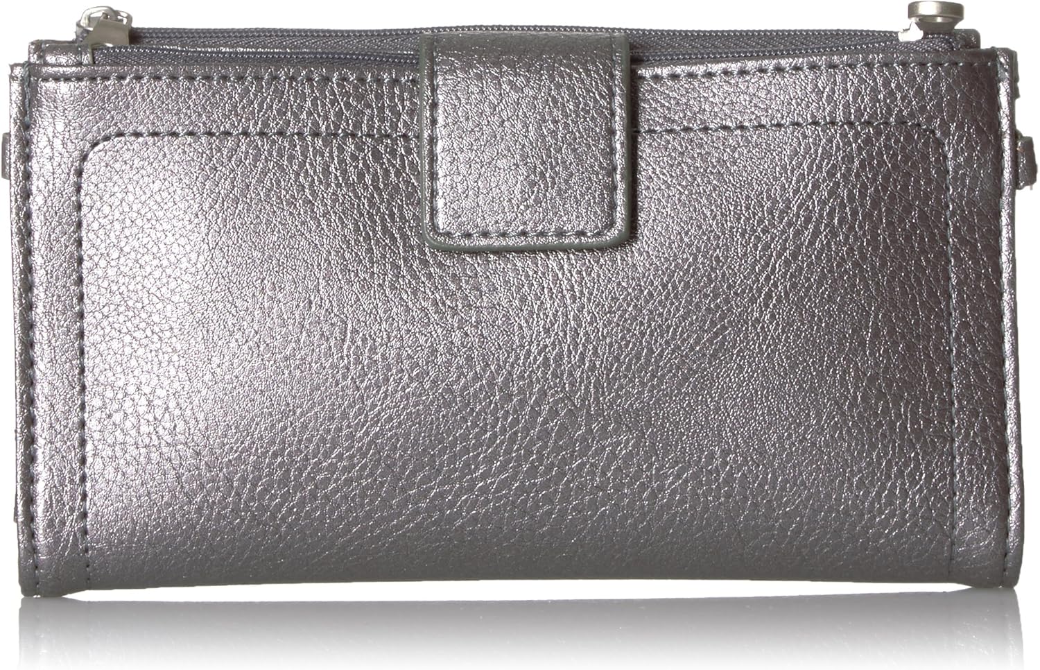 Relic by Fossil Women's Dylan Tab Checkbook Gunmetal Cover