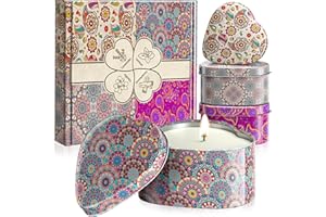 WarmEmbrace Scented Candles, 4 Pack Candles for Women, Candle Set 4 Different Scents, Natural Ingredients Soy Candles, Candles for Home Scented, Candle Sets for Women Present