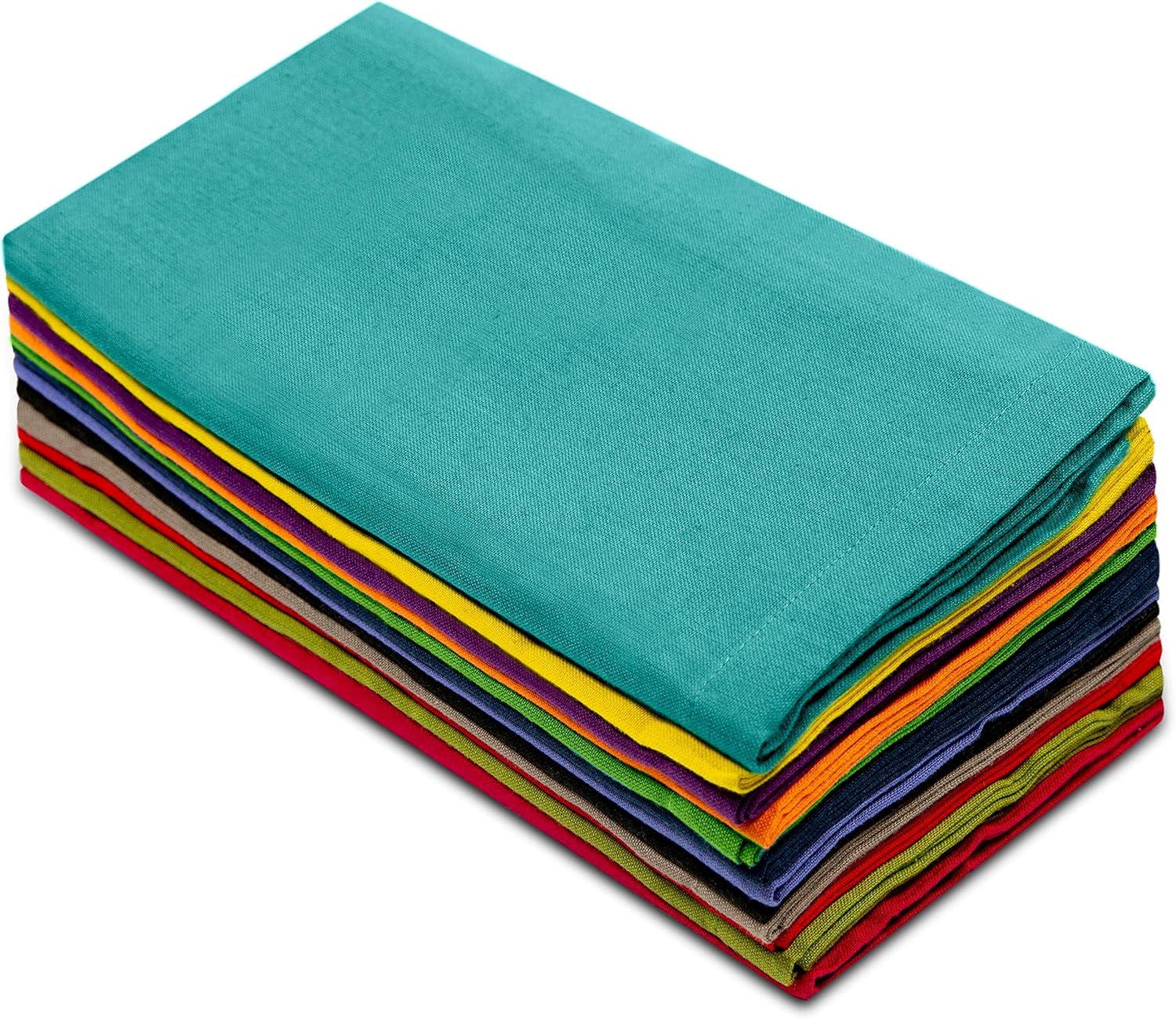 Cotton Craft Dinner NapkinsMulticolor 12 Pack Pure 100 Cotton