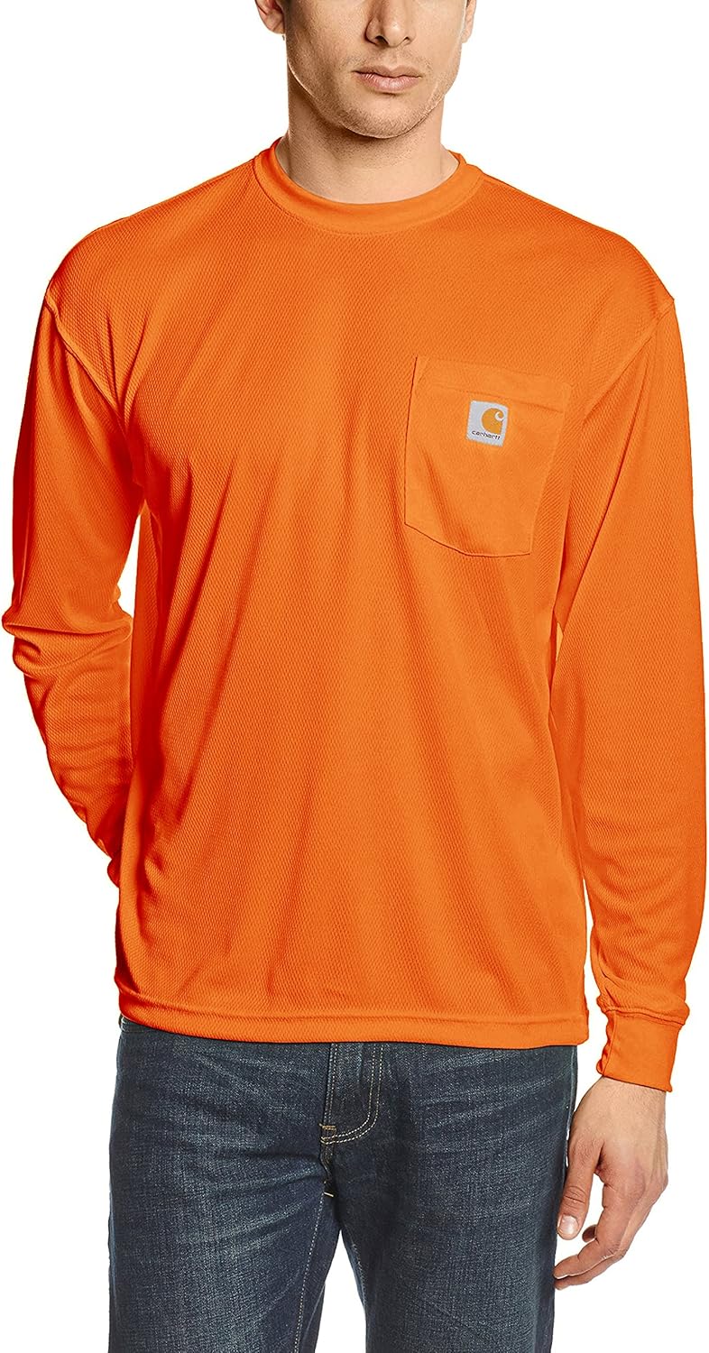 Carhartt Men's High Visibility Force Color Enhanced Long Sleeve Tee: Clothing