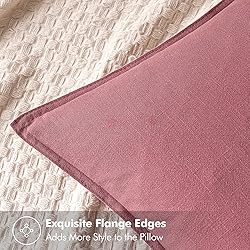 MIULEE Decorative Linen Euro Sham Pillow Covers