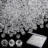 BONNY BOXX 2000pcs 4mm Acrylic Faceted Round Crystal Beads Transparent White Loose Spacer Craft Beads for DIY Bracelet Necklace Earring Keychain Jewelry Making Bags Decoration