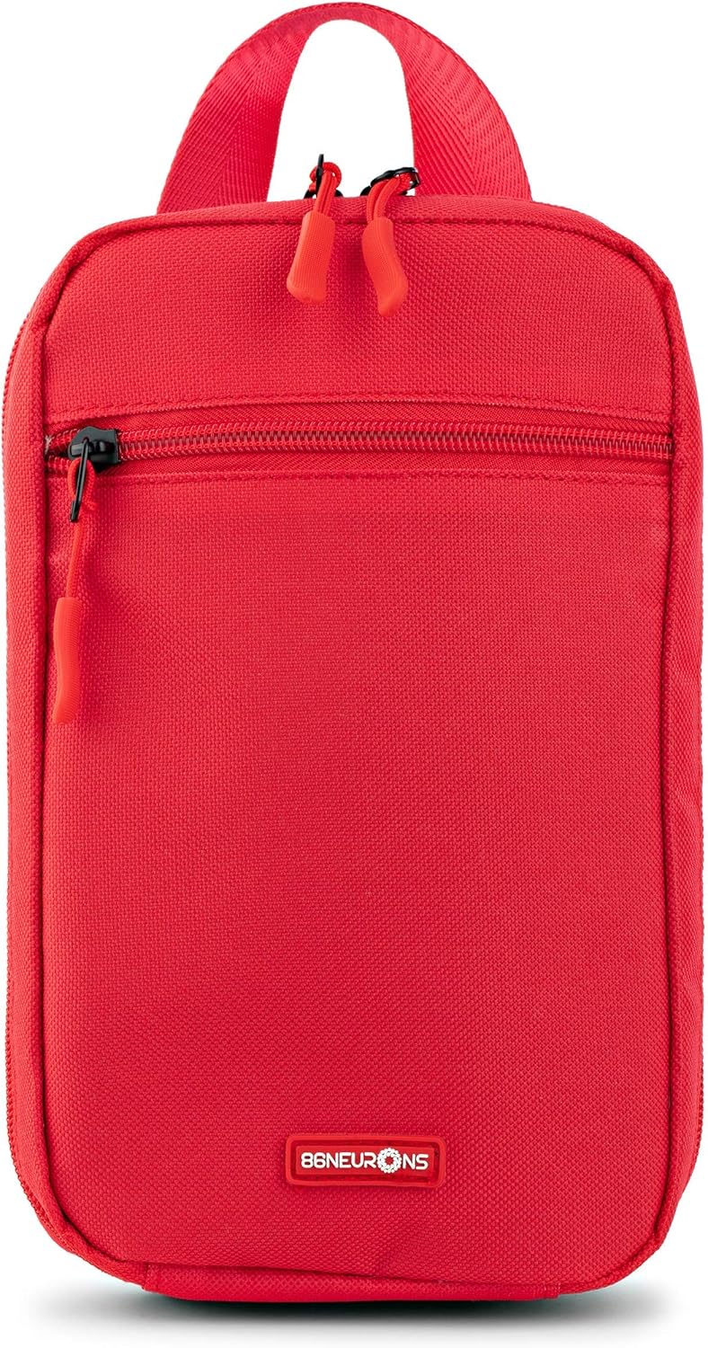 86NEURONS - Diabetes Supplies Bag and Insulin Travel case. Insulated Carrying case and Organizer Pack for All Diabetic Supplies. Holds Insulin pens, vials, Blood Sugar Test Strips, Medicine (red): Health & Personal Care