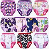 BIG ELEPHANT 10-Packs Training Underwear Absorbent Toddler Potty Trained Pants for Boys and Girls, 12 Months - 9 Years