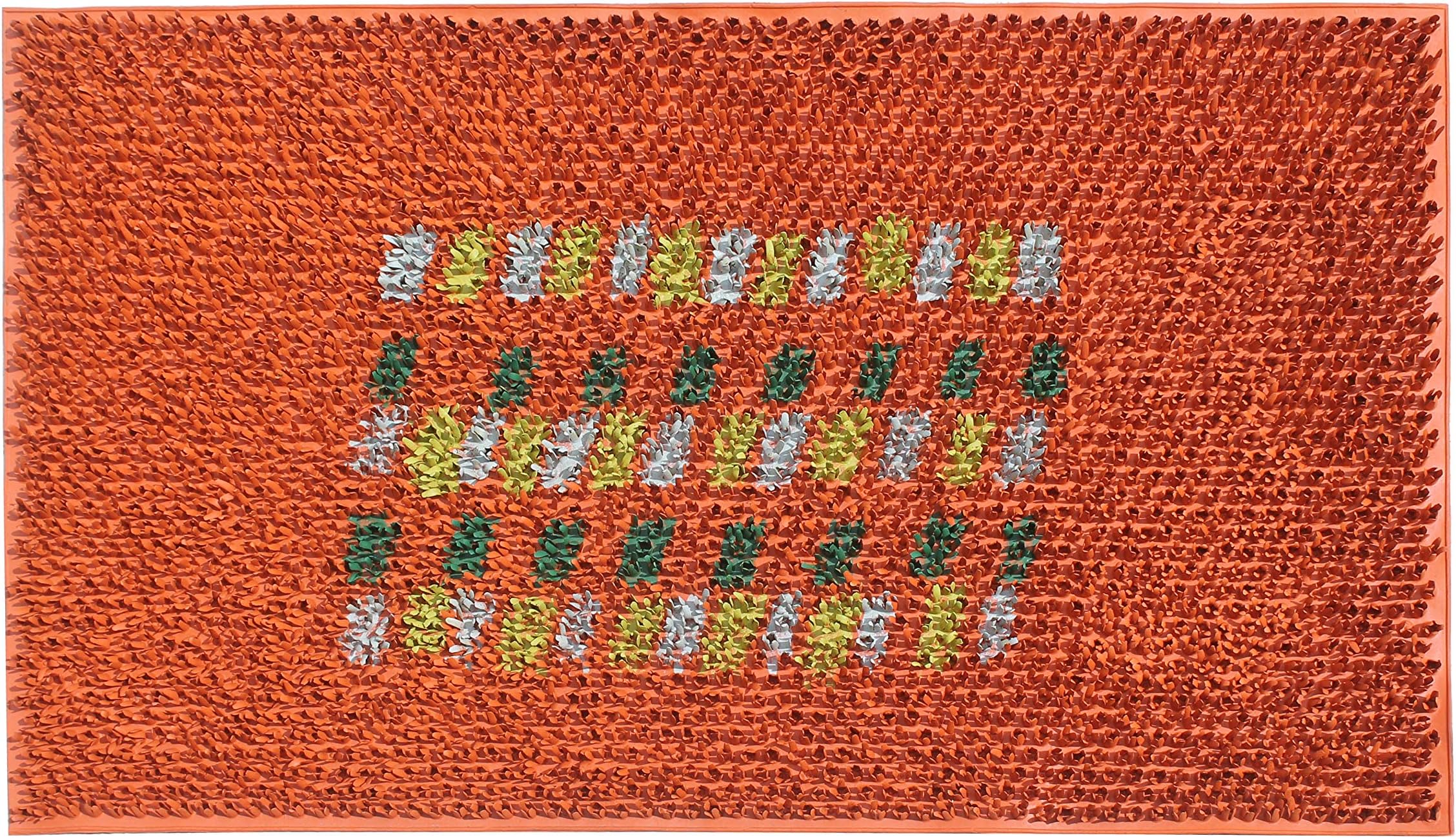 A1 Home Collections A1HCRG06 Doormat Grass Rubber, Boot Scrapper,Low Pile,Non-Slip,Durable Mat 18"X30", Terracotta