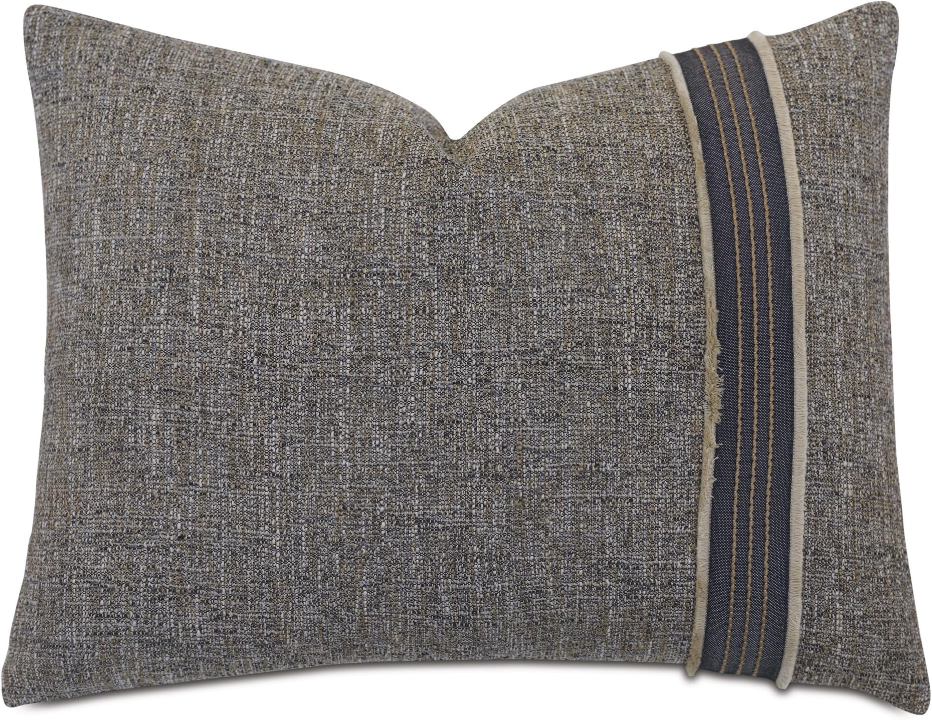 Eastern Accents Muir Bordered Sham, Right Standard (20"x27"), Gray