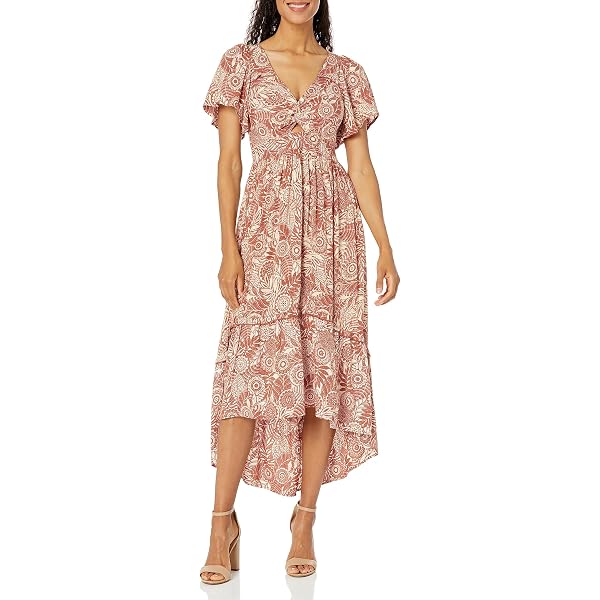 knee length dresses for ladies Arabella Twist Front Midi Dress