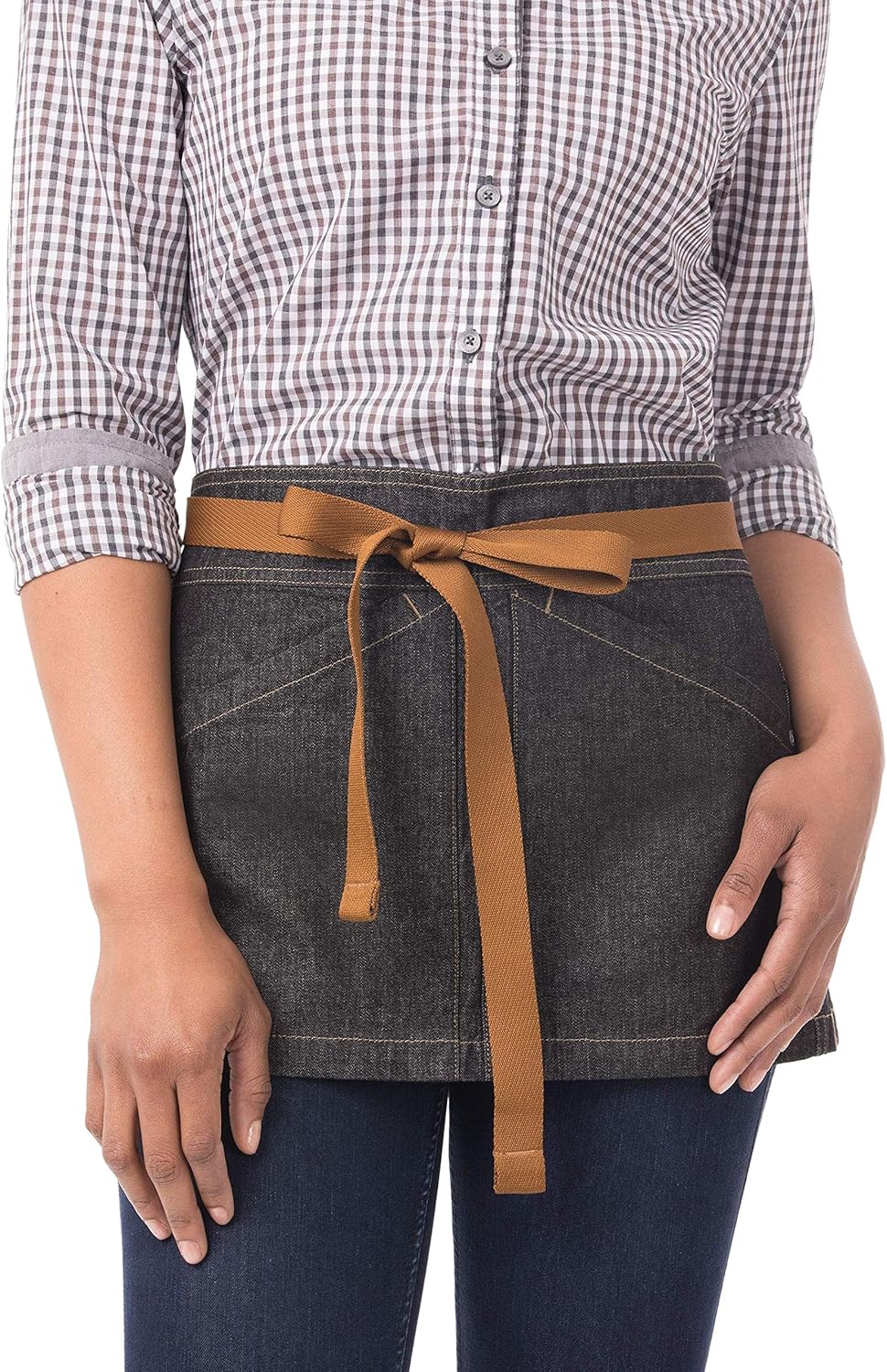 Chef Works Men's Berkeley Waist Apron, Black, One Size: Clothing