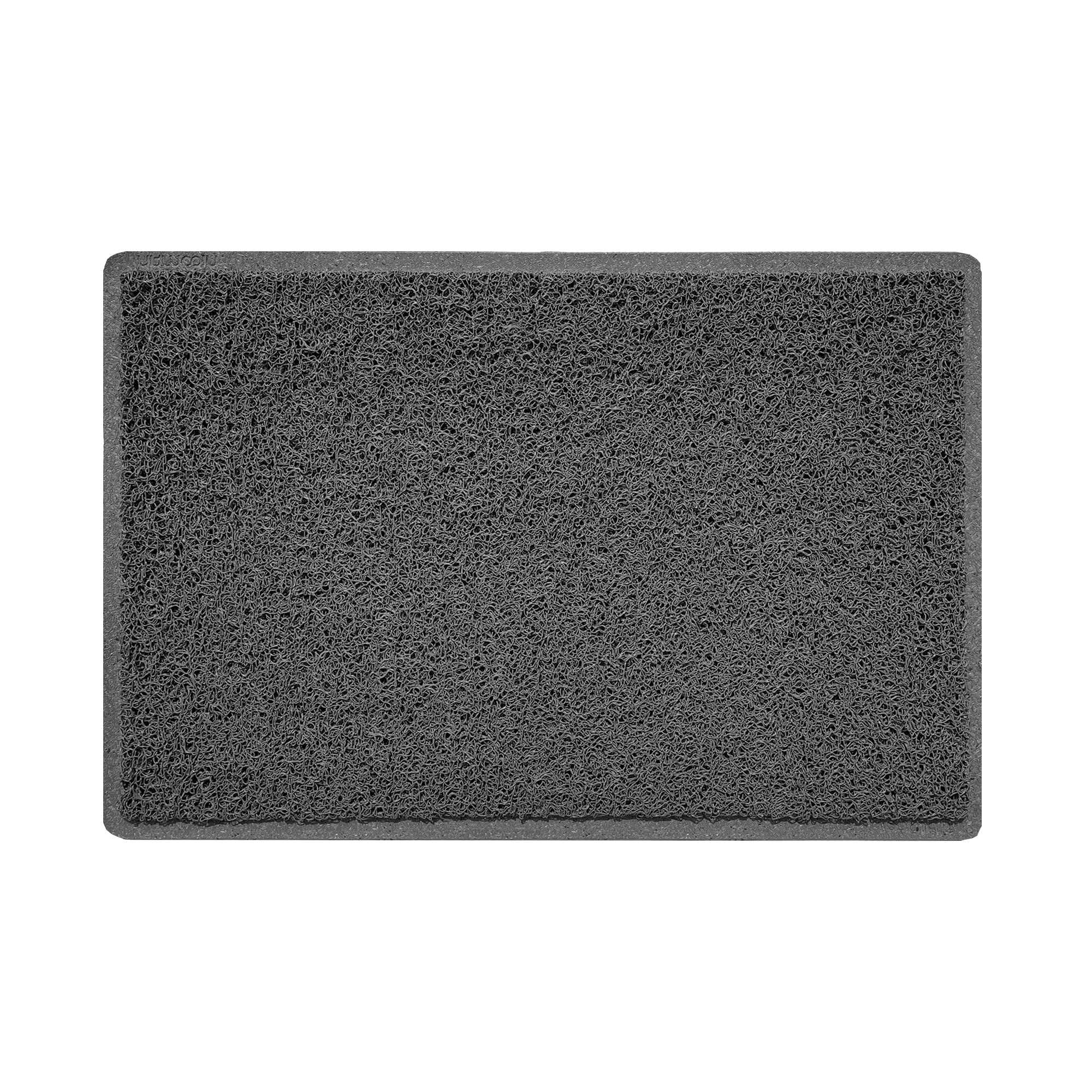 Nicoman Plain Door Mat Dirt Trapper PVC Spaghetti Mat Washable Quick Drying Barrier Doormat-Dark Grey (Drainage Open-Back)-Small (60x40cm)