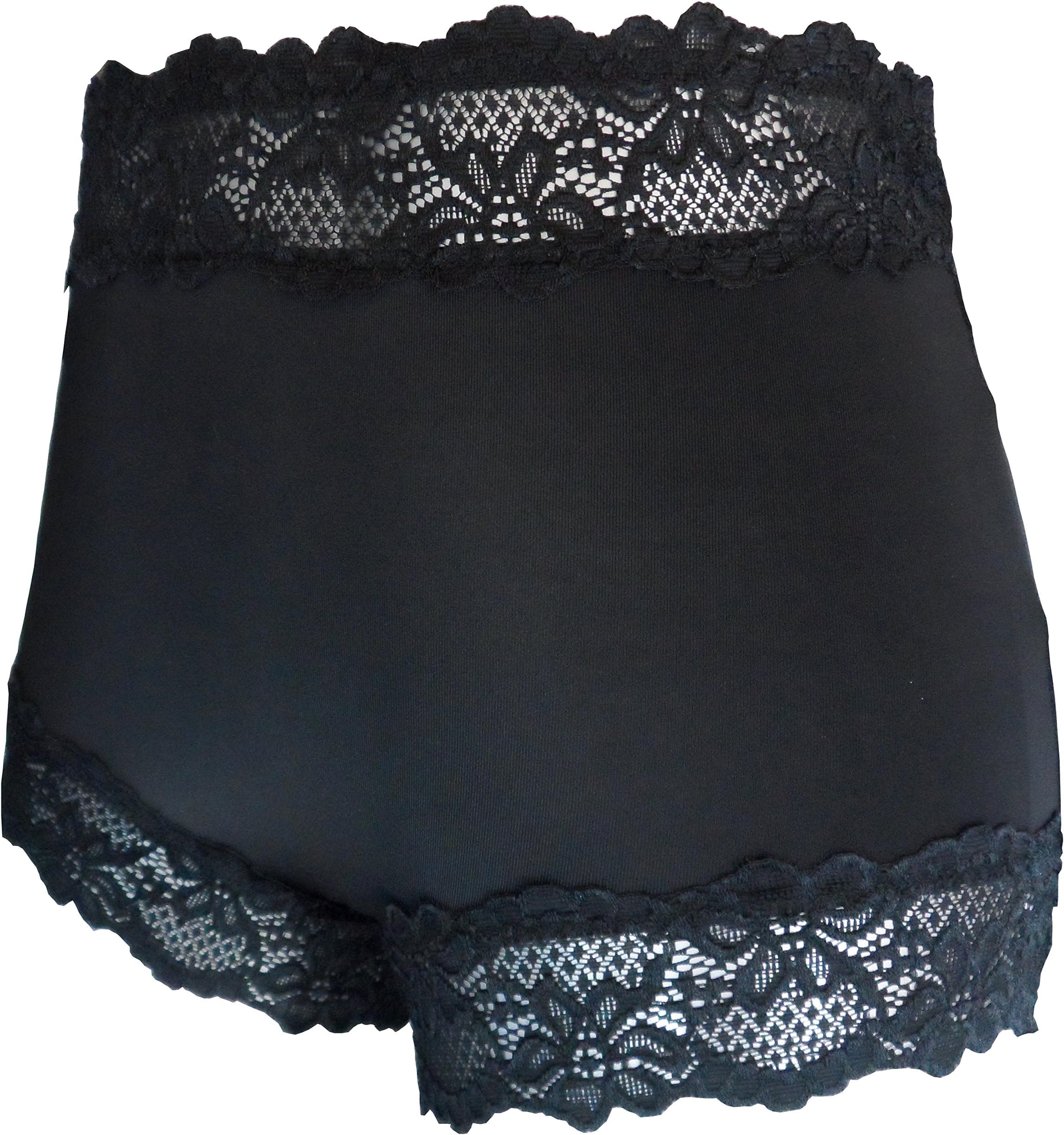 FJS SEXY SLIMMING HIGH WAIST BLACK OPEN CROTCH CROTCHLESS KNICKERS BOXERS BOY SHORTS UNDERWEAR GIFTPANTIES (U.K 14/16)