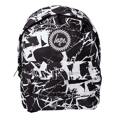 Hype Marble Black White Backpack Rucksack Bag Ideal School Bags