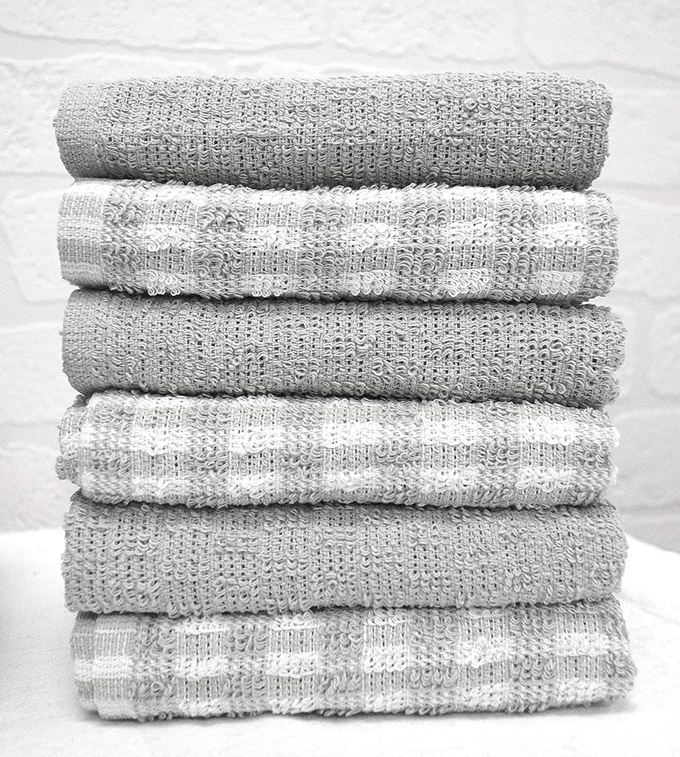 A & B TRADERS 100 Cotton Terry Tea Towels Packs (Sets of 2, 3, 6, 12