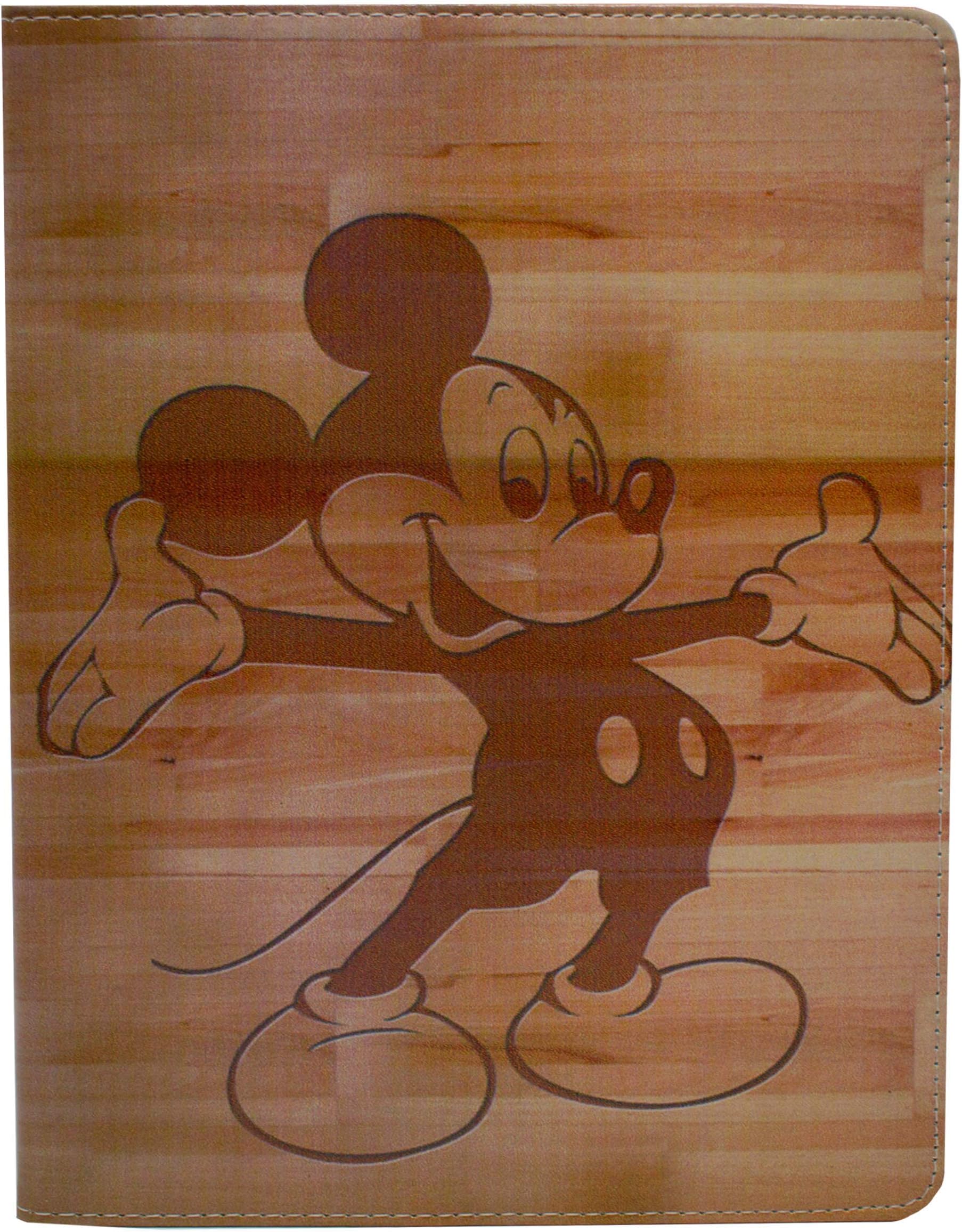 Apple iPad Mini 1,2,3 Folio Disney Quote Case/Protective PU Leather Smart Flip Cover/iCHOOSE / Mickey - Wood