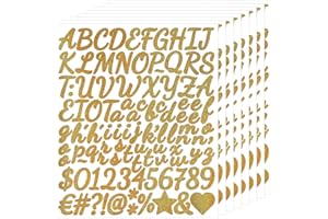 1 Inch Glitter Letter Sticker - Self Adhesive Alphabet Number Stickers for Scrapbook,Wedding,Mailboxes,Name,DIY and Craft - 8