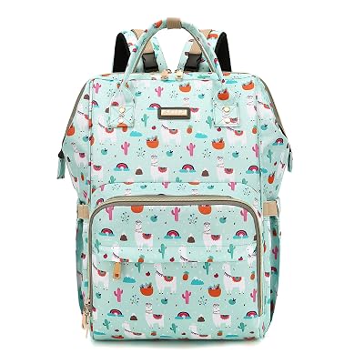 GAIVP Diaper Bag Backpack, Diaper Bags for Baby Girls Boys, Baby Bags for Moms Dads, Nappy Changing Bag with Insulated Pockets,Multi-functional Waterproof Backpack with Stroller straps-Green