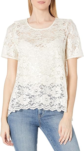 cream sequin top