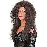 Women's Tricky Witch Wig for Halloween Costume - Synthetic Hair Mesh Cap with Elastic Edge - Accessories