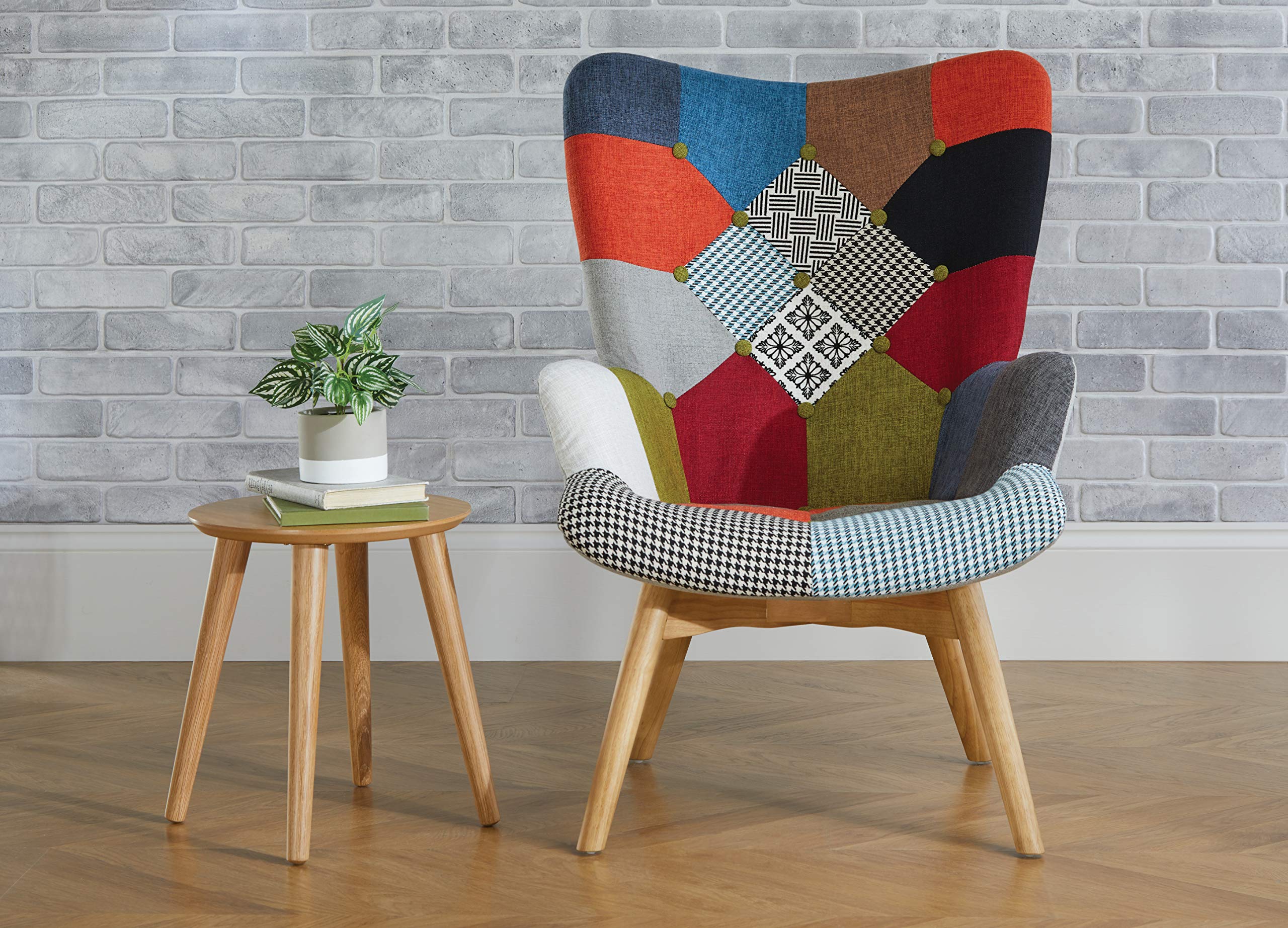 multi coloured armchair