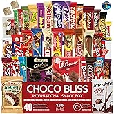 Eastanbul International Snack Box, 40 Chocolate Assortment Bars, Turkish Exotic Snacks, Assorted Candy Variety Pack of Foreig