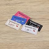 Create idea 50pcs Handmade Sewing Labels 50x24mm in Pink, Blue, Beige & More view 5