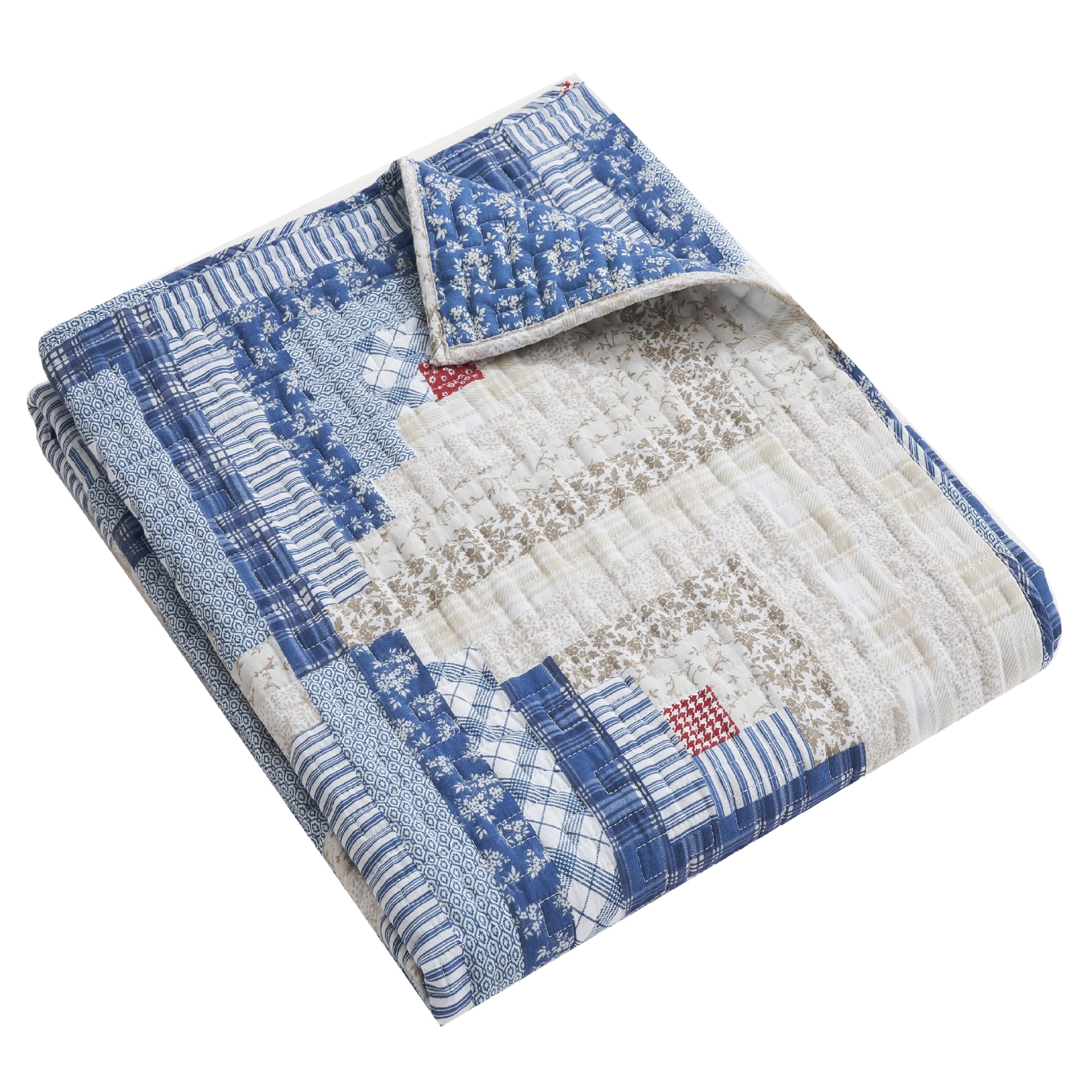 Photo 1 of Greenland Home Cottage Cabin - Traditional Motif - Quilted Throw Blanket, 50 x 60 inches, Calico