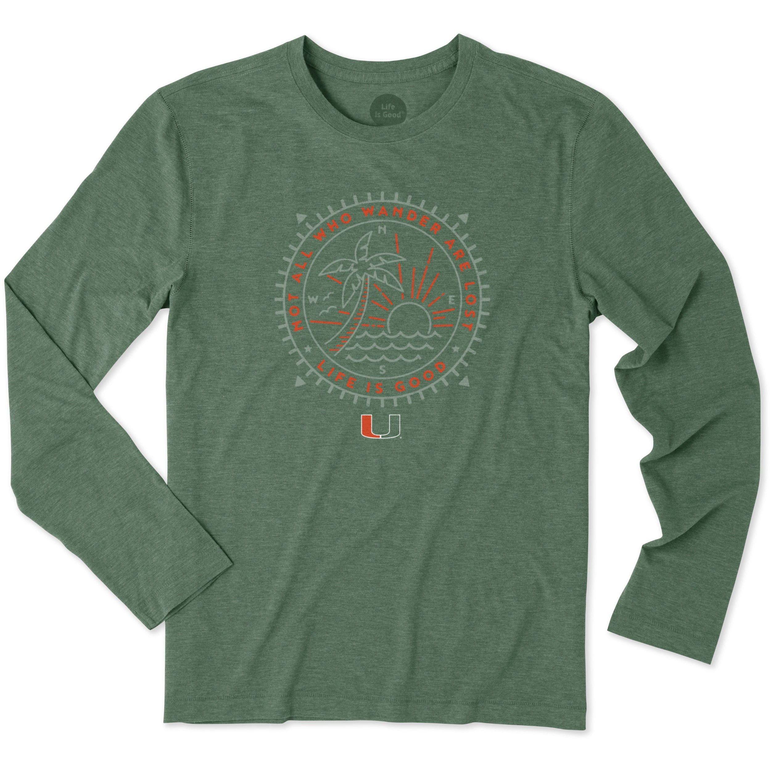 Life is Good NCAA Miami Hurricanes Adult Men Men's