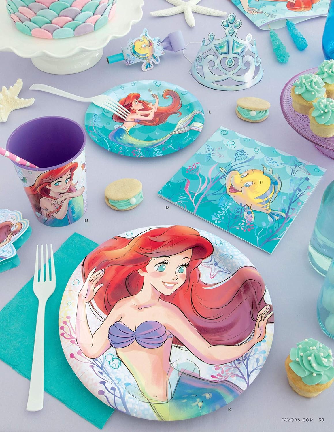 Unique The Little Mermaid Party Favor Bundle | Tattoo Sheets, Party Hats, Blowouts, Loot Bags | Kid's Birthday, Underwater Themed Event, Halloween, Officially Licensed by Unique: Health & Personal Care