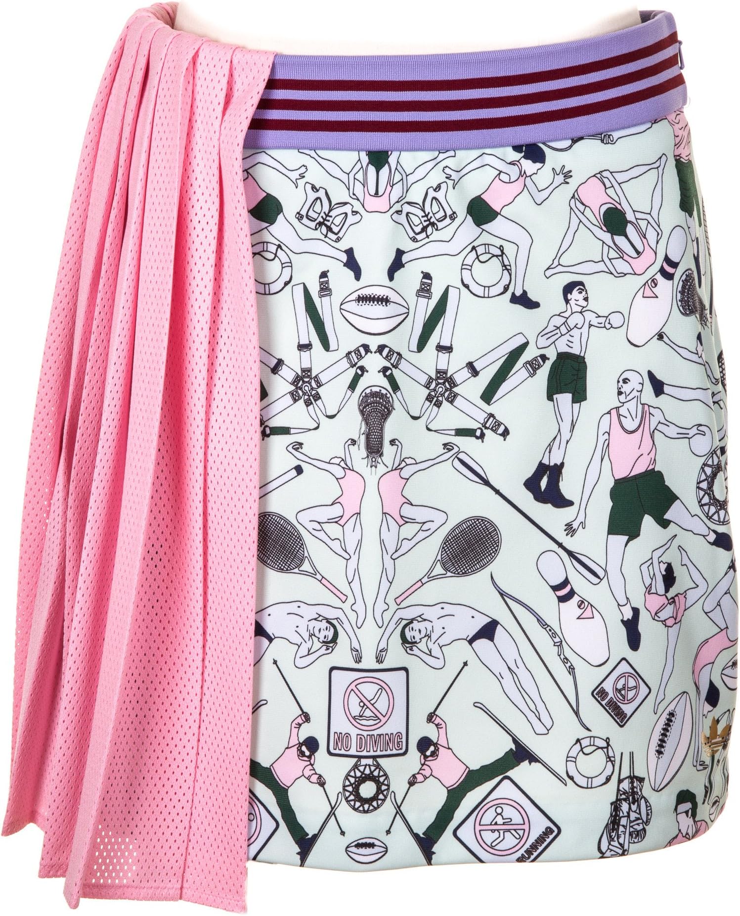 adidas X Mary Katrantzou Pleated Skirt Pink/Floral S07422 Pink/Floral
