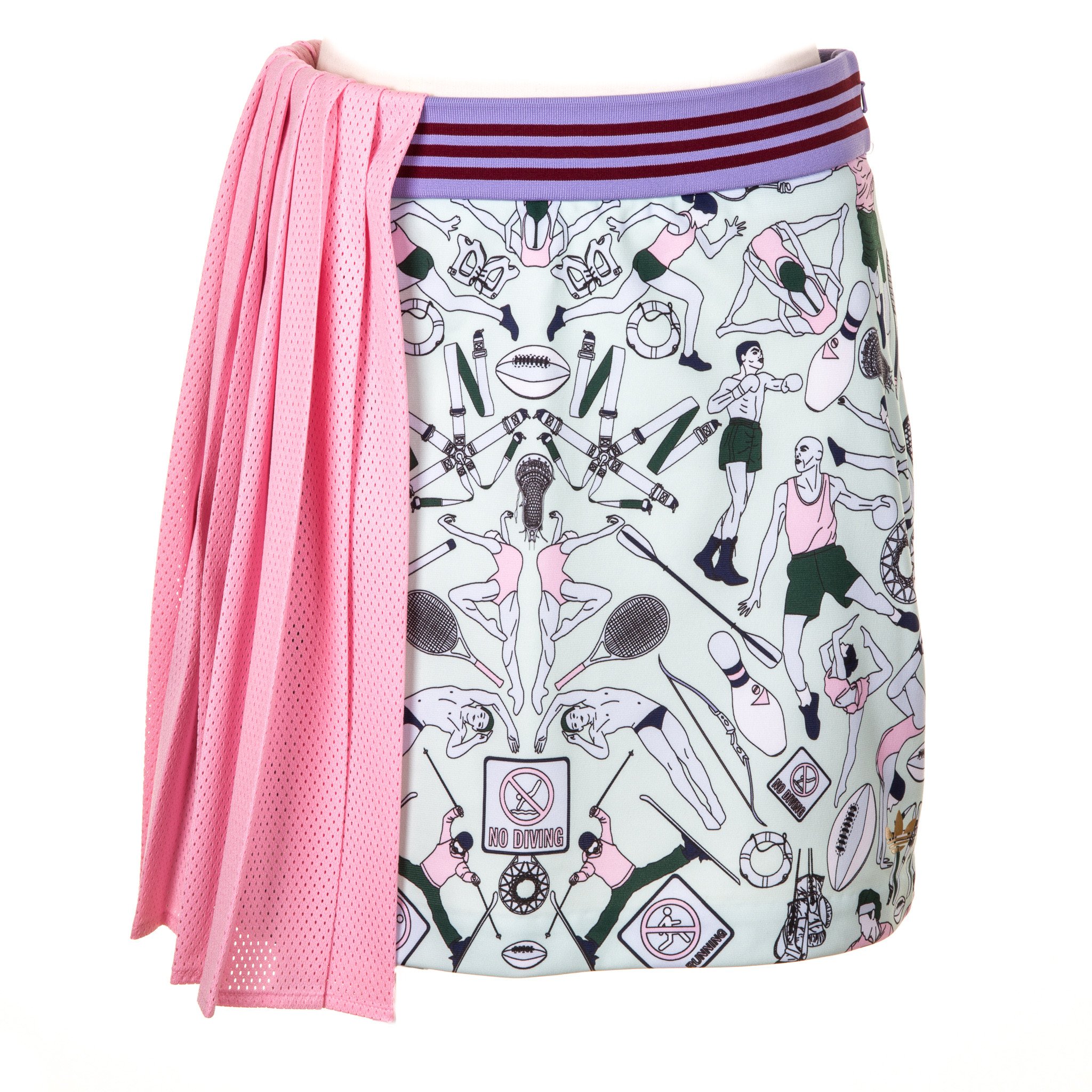 adidas X Mary Katrantzou Pleated Skirt Pink/Floral S07422 Pink/Floral