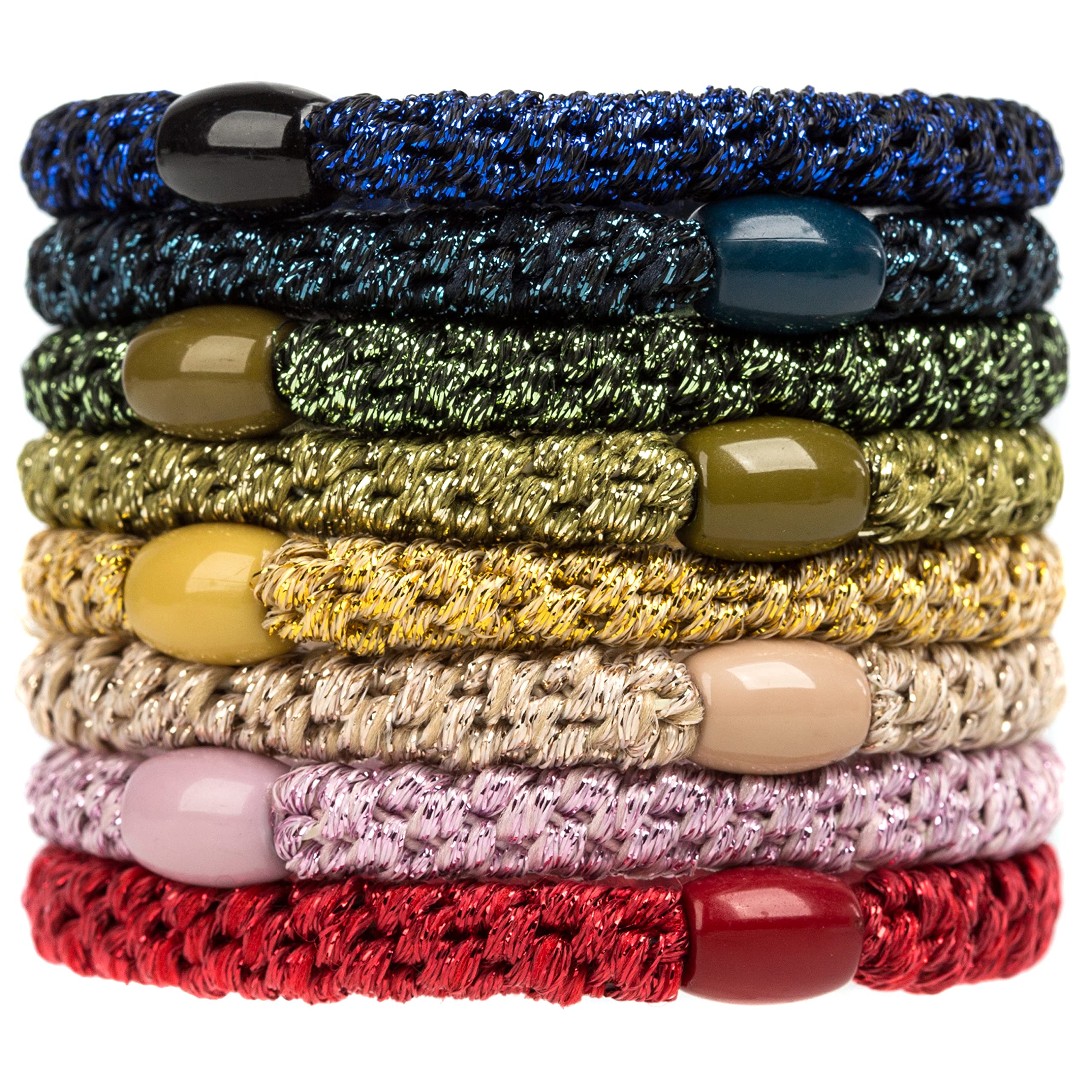 8 Pieces Girls Hair Bobbles Pack of 8 Multicoloured Elastic Bands Hair Bands Elastic Hair Bands Style 11 — image 1