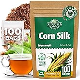 100 Bags Dry Corn Silk Tea Cornsilk Herb (Stigma maydis) - 100 Count 1.5g Tea Bags Corn silk Tea Bags Herbal Barba de maiz (Barba de Elote)