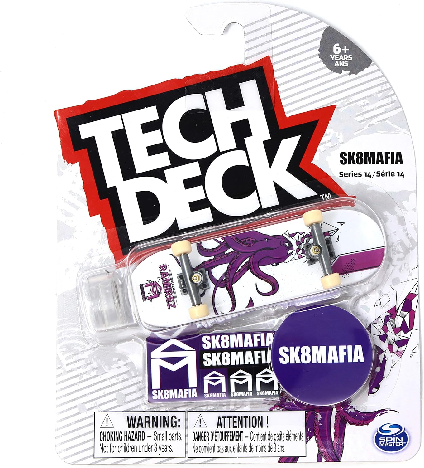 Amazon Com Mini Fingerboards Td Series 14 Sk8mafia Skateboards Ramirez Purple Octopus Rare Complete Deck Toys Games