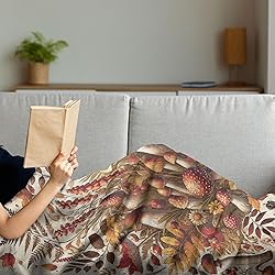 Ambesonne Fall Throw Blanket, Woodland Botanical
