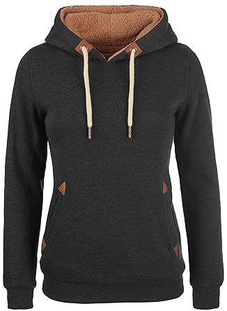 DESIRES Vicky Pile Damen Pullover Kapuzenpullover Hoodie Sweatshirt mit Kapuze und Teddy-Futter