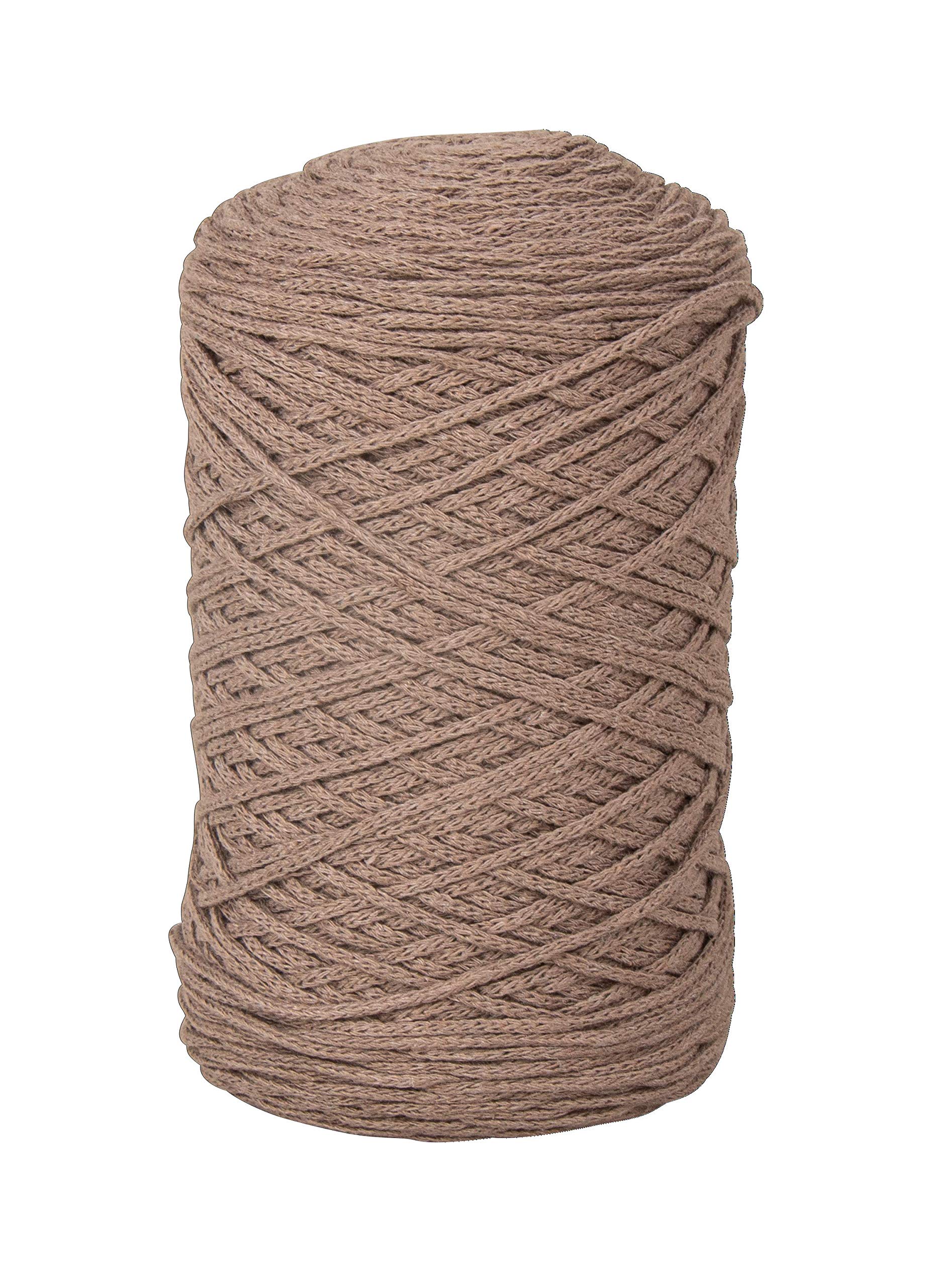 Rayher Braidy Recycling Yarn for Craft, Floristry and Decorations, 2 mm, approx. 250 m, taupe, 42009509