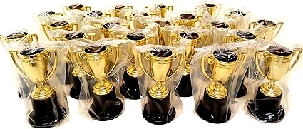 Amazon Com Plastic Gold Trophies Oscar Trophy Thumbs Up Trophy High Five Trophy Youre 1 Trophy Star Trophy Banana Trophy Rock Star Trophy By Playscene Sports Outdoors