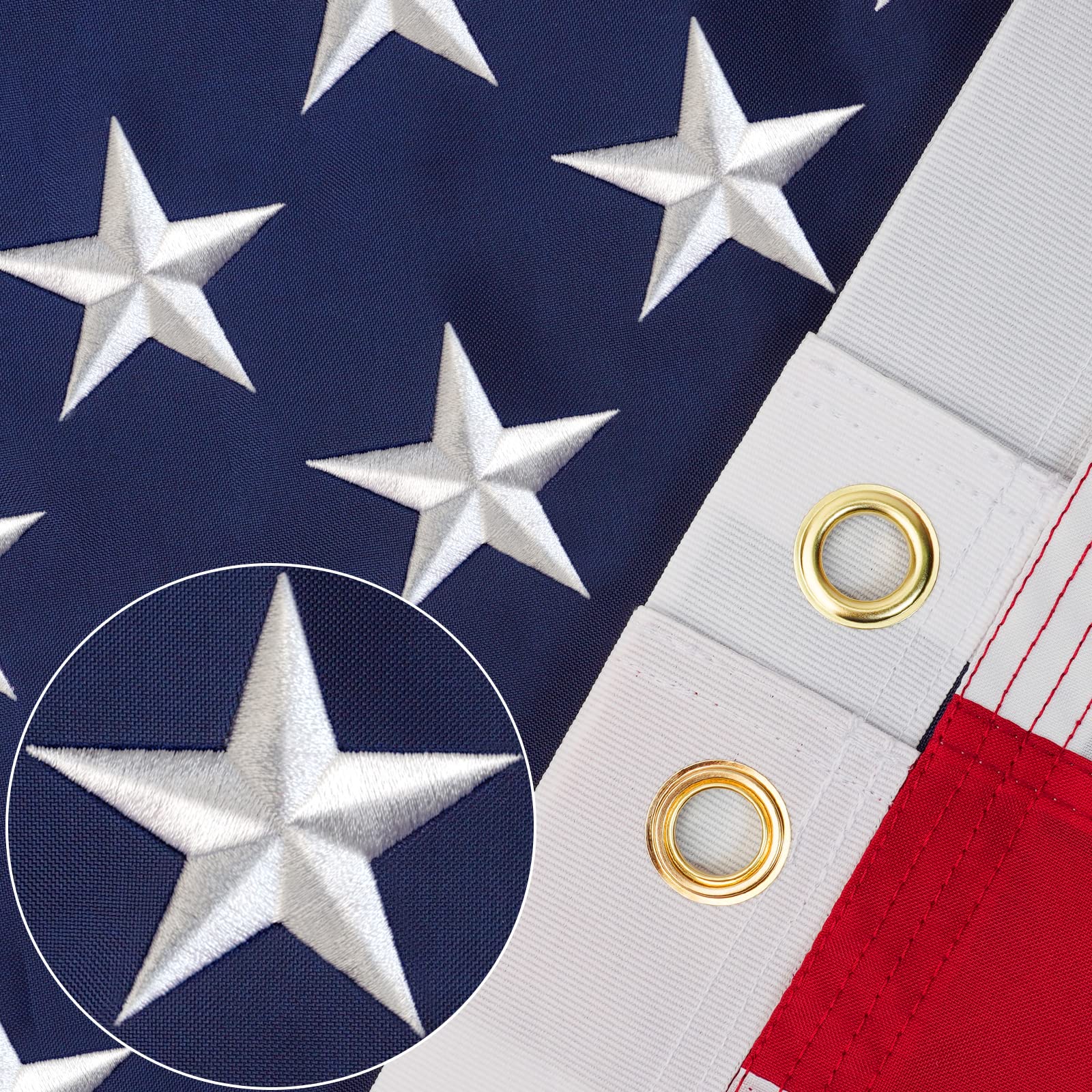 Photo 1 of 2.5×4 American Flag for Outside, Anti-Tear in Strong Winds US Flag, Durable Heavy Duty Polyester American Flags, Waterproof and Fade Resistant USA Flag for Outdoor