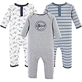 Hudson Baby Cotton Union Suit, 2 Pack Pants