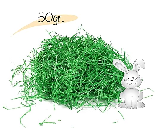 L+H Ostergras grün aus hochwertigen Kokosfasern | großer Beutel Ostergras mit 50 Gramm Inhalt | hochwertige Osterdekoration z
