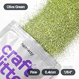 Hemway Olive Green Fine Glitter 100g for Resin Crafts Cosmetic Nail Art view 4