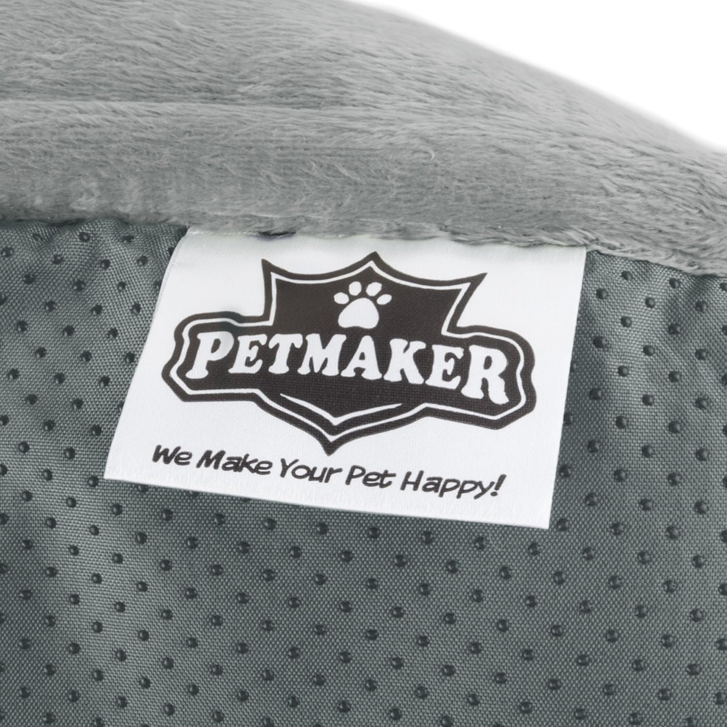 Furniture Protector Pet Cover for Dogs and Cats with Shredded Memory Foam filled 3-Sided Bolster Soft Plush Fabric by PETMAKER Â– 35Â” x 35Â” Gray : Pet Supplies