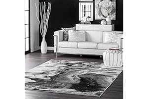 nuLOOM Remona Modern Abstract Area Rug, 5x8, Grey