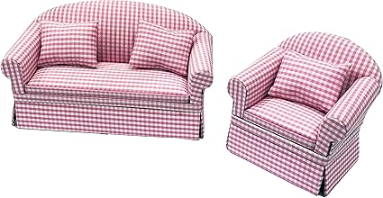 Amazon Com Inusitus Set Of Matching Dollhouse Sofa Armchair