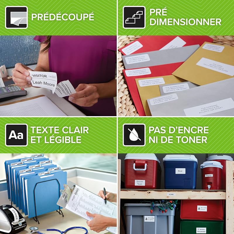 LW étiquettes autocollantes authentiques polyvalentes | 54 mm x 70 mm | 12 rouleaux 320 étiquettes faciles à décoller (lot de 3.840) | pour les étiqueteuses LabelWriter