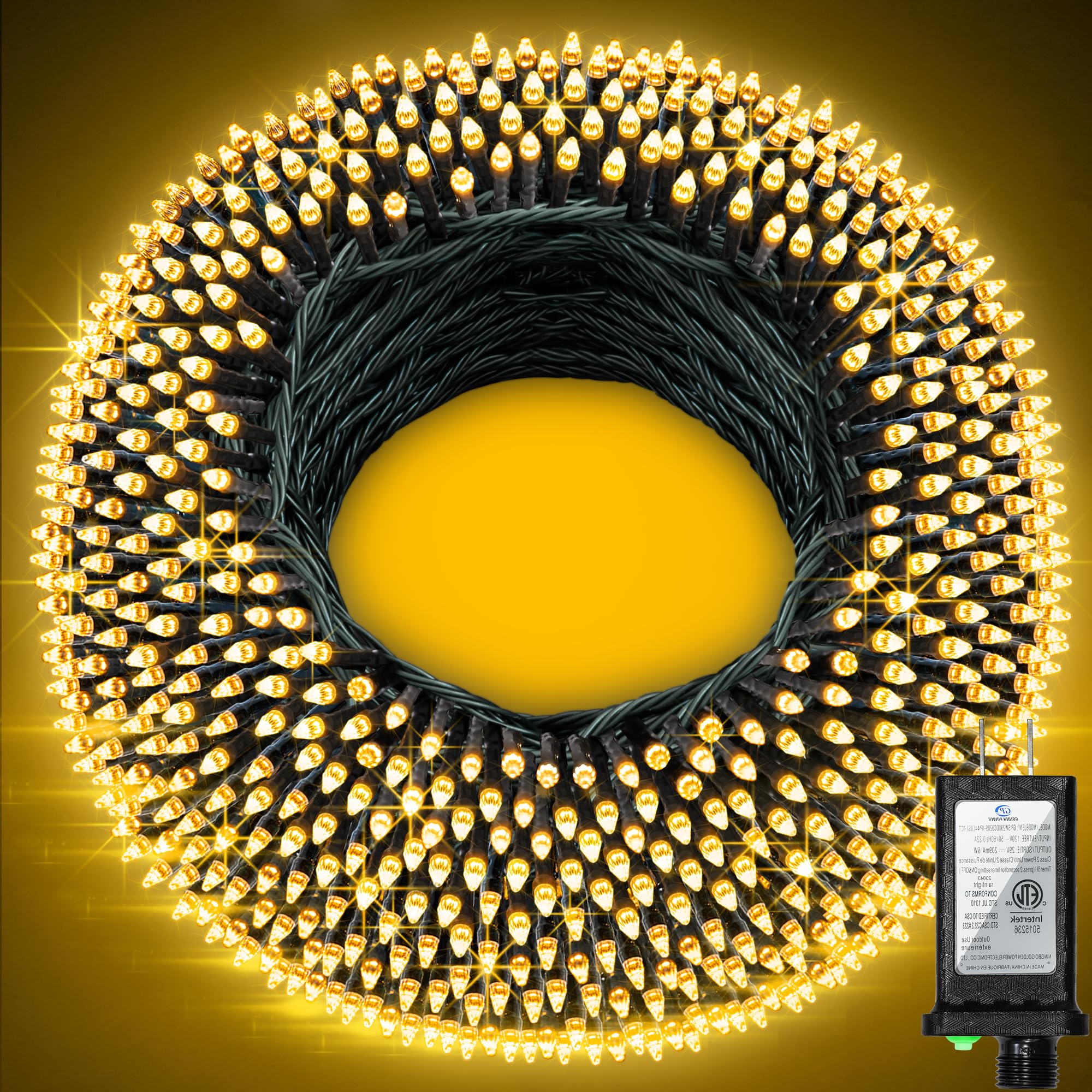 1500 LED 502ft Outdoor Christmas Lights Super Long