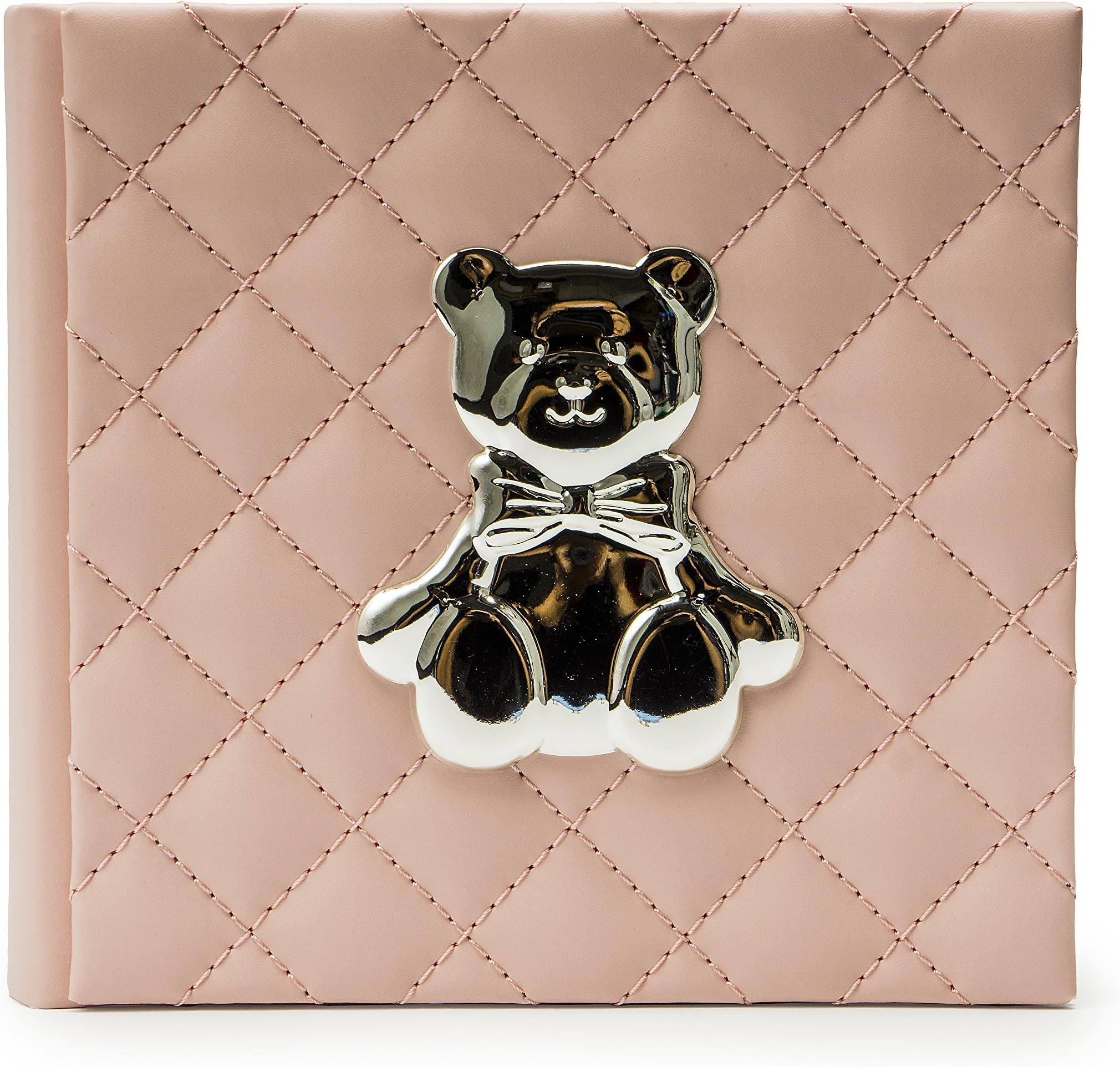 Modali Baby Fine & Elegant Beautifully Crafted Pink Faux Leather Baby Photo Album 4x6" Size Photos for 80 Pictures